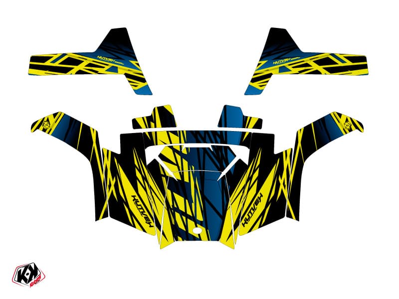 Kit graphique SSV Eraser Polaris RZR 800 S Neon Bleu | Polaris | Kutvek - View 2
