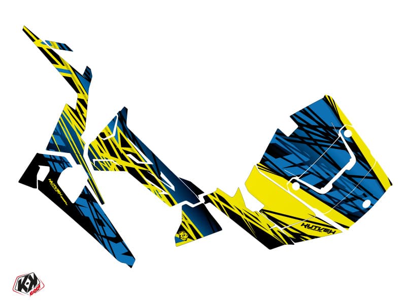 kit graphique ssv polaris rzr 900 eraser neon bleu | Polaris | Kutvek - View 2