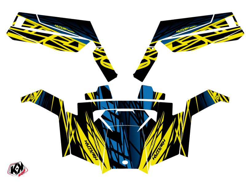 kit graphique ssv polaris rzr xp 900 eraser neon bleu | Polaris | Kutvek - View 2