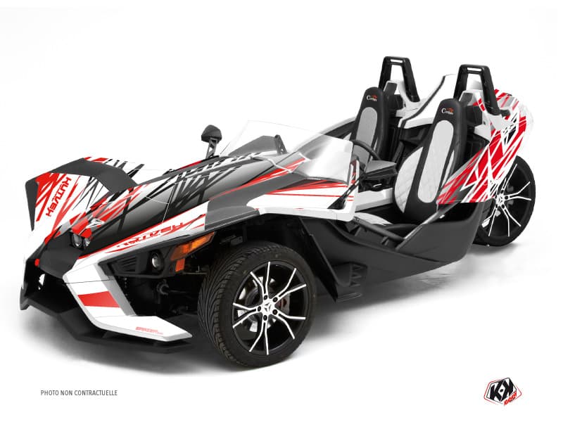 Kit graphique Hybride Eraser Polaris Slingshot Noir Rouge