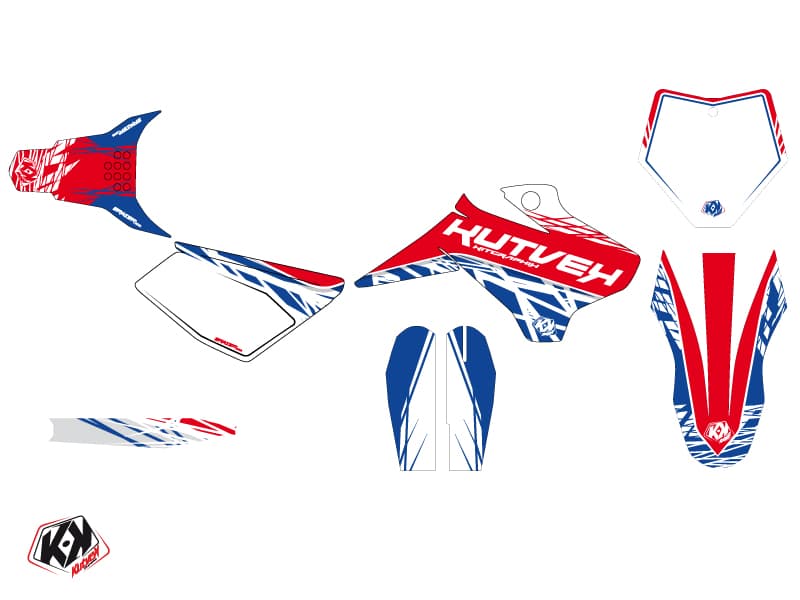 kit graphique motocross ycf sp eraser rouge-bleu | YCF | Kutvek - View 2