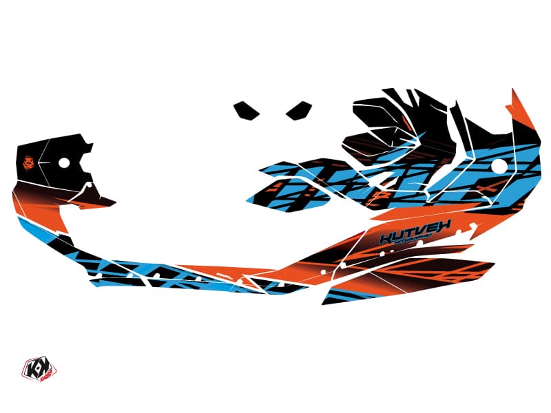 Kit graphique Jet-Ski Eraser Seadoo Spark Orange Bleu | Seadoo | Kutvek - View 2