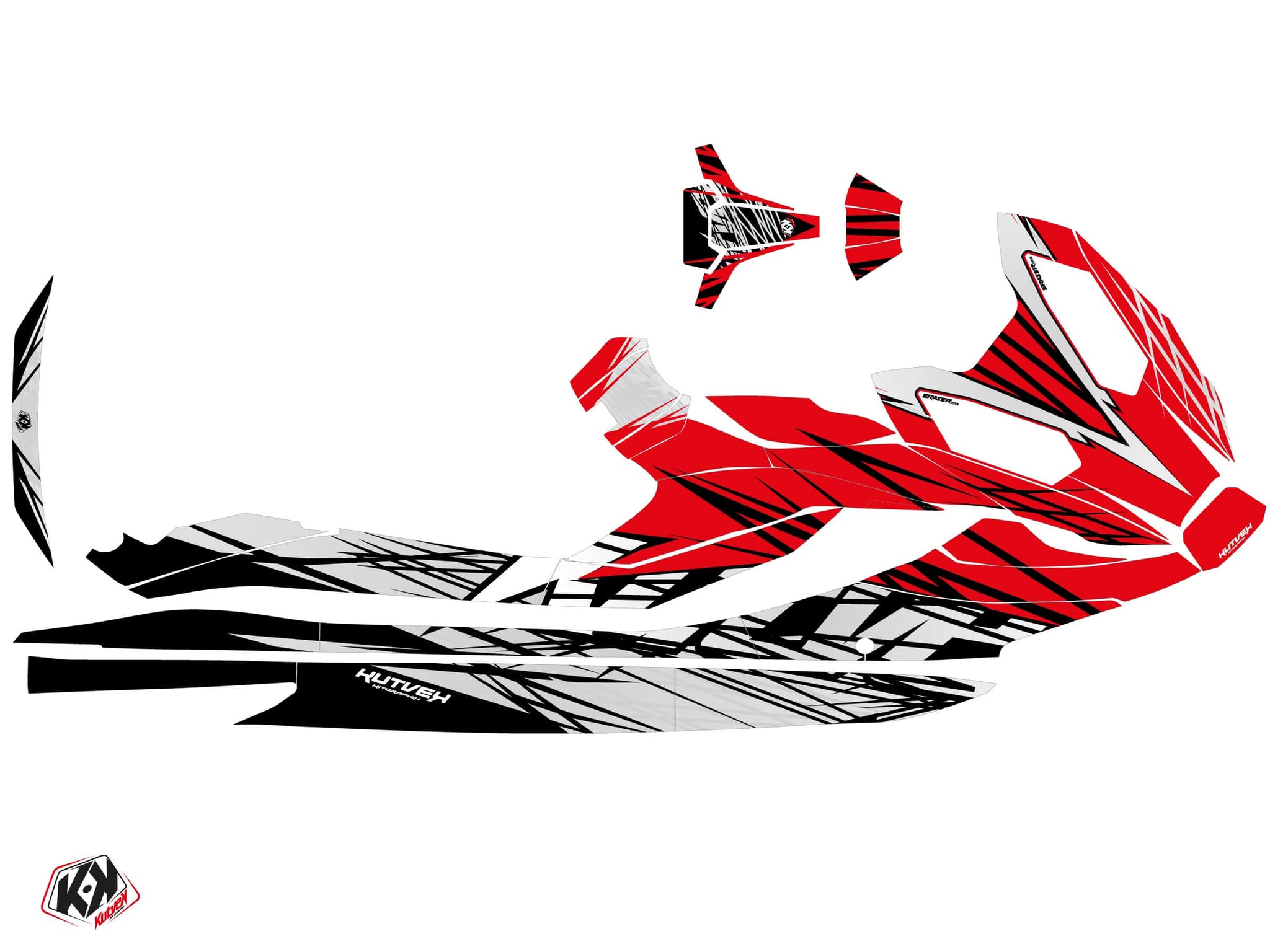 kit decorativo moto d'acqua kawasaki stx 160 eraser grigio | Kawasaki | Kutvek - View 2