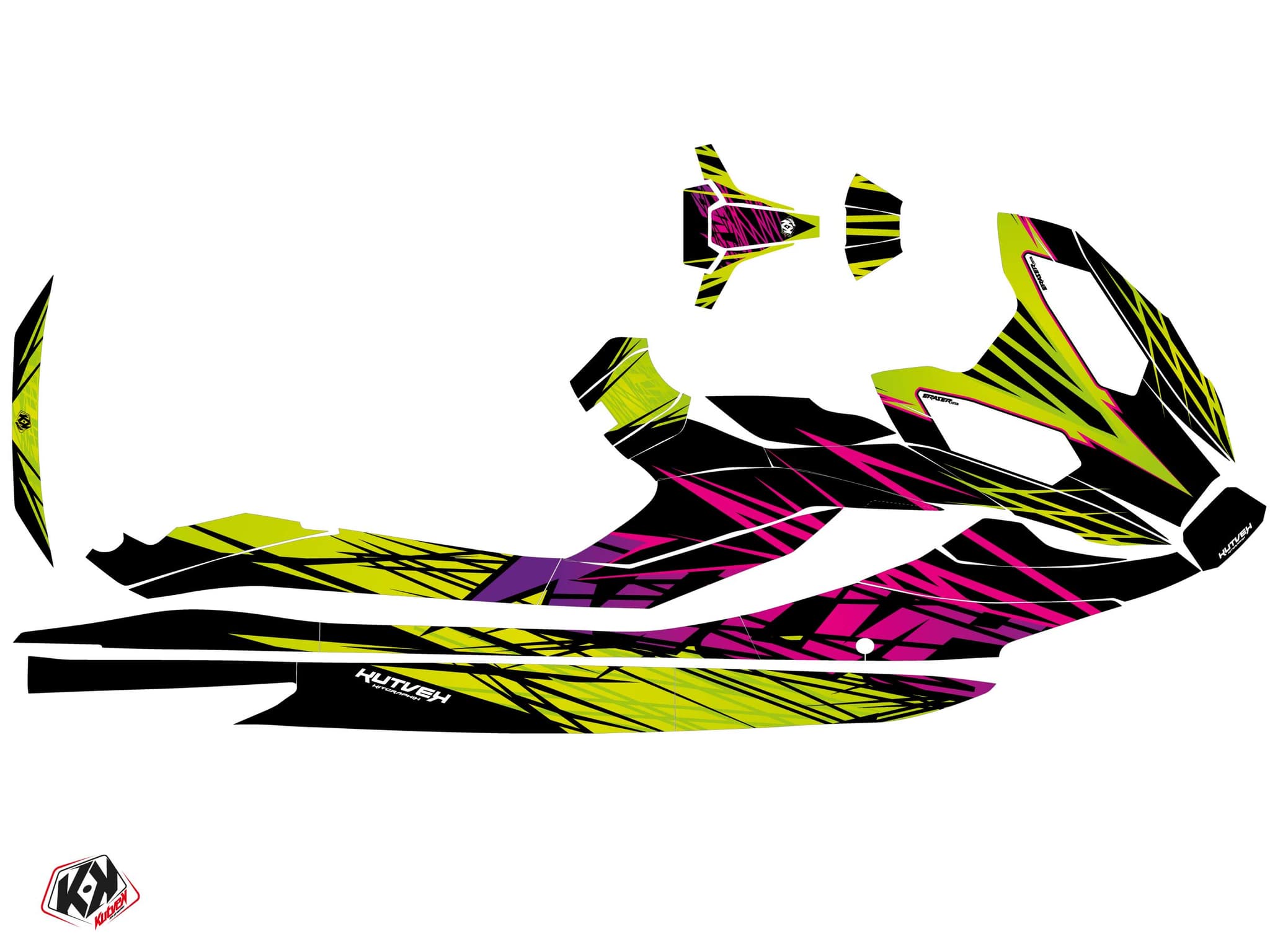 kit decorativo jet ski eraser kawasaki stx 160 verde | Kawasaki | Kutvek - View 2