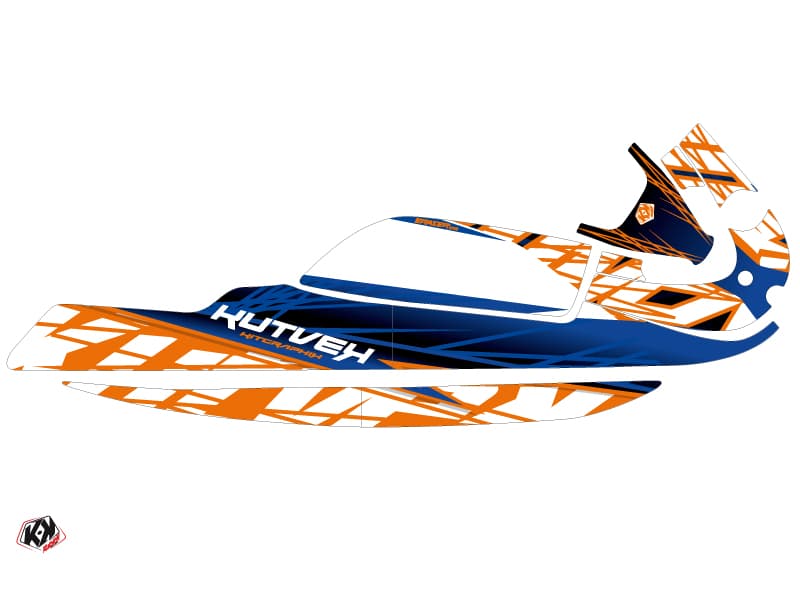 kit graphique jet-ski yamaha superjet eraser bleu-orange | Yamaha | Kutvek - View 2
