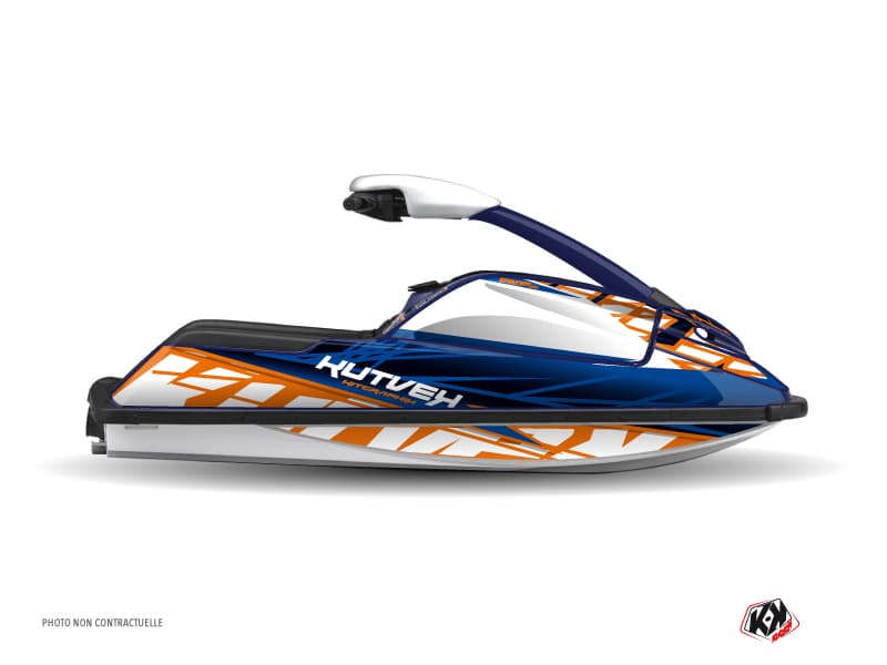 kit graphique jet-ski yamaha superjet eraser bleu-orange  