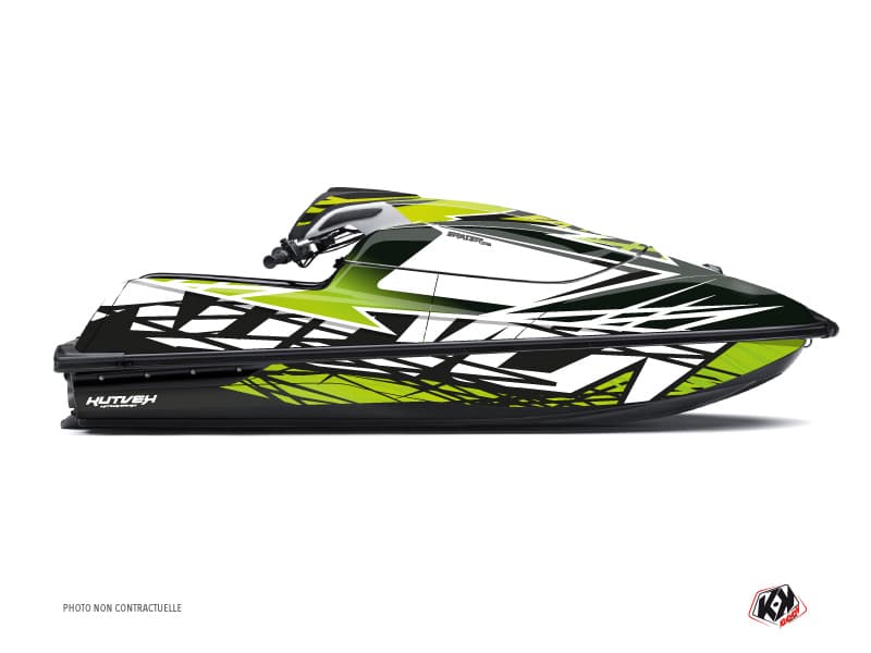 kit graphique jet-ski kawasaki sx-r eraser noir-vert  