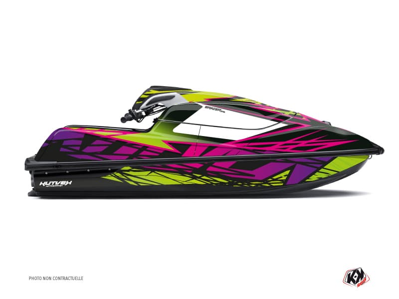 kit graphique jet-ski kawasaki sx-r eraser vert  