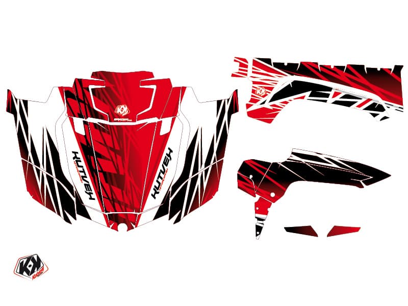 kit graphique ssv yamaha viking eraser rouge-blanc | Yamaha | Kutvek - View 2