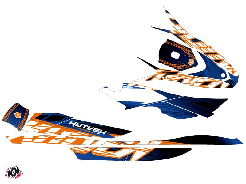 Kit graphique Jet-Ski Eraser Yamaha VXR-VXS Bleu Orange | Yamaha | Kutvek - View 2
