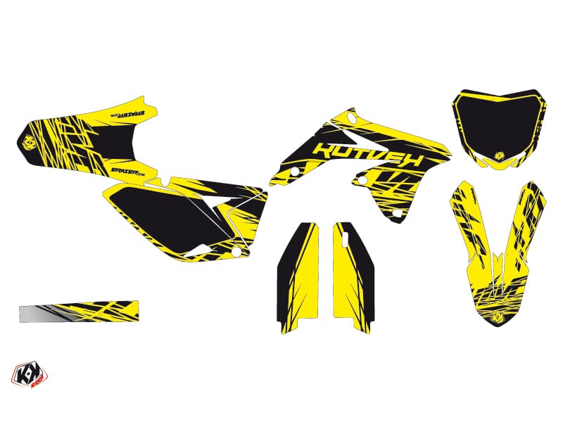 deko-set moto-cross eraser suzuki 250 rmz gelb schwarz | Suzuki | Kutvek - View 2