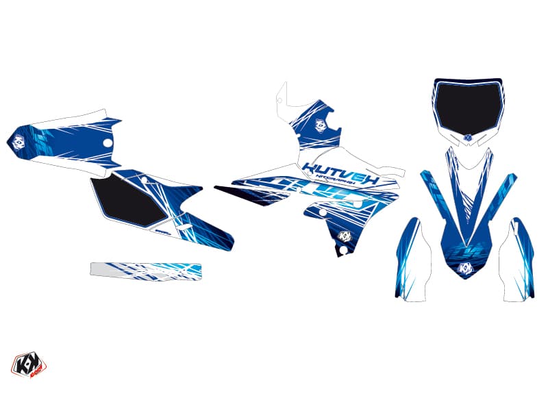 dirt bike yamaha yz 250 f eraser blue  graphic kit | 250 YZF | Kutvek - View 2
