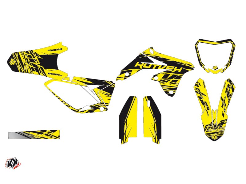 dirt bike suzuki rm-z 450 eraser yellow-black  graphic kit | Suzuki | Kutvek - View 2
