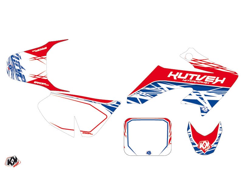 dirt bike honda crf 50 eraser red-blue  graphic kit | Honda | Kutvek - View 2