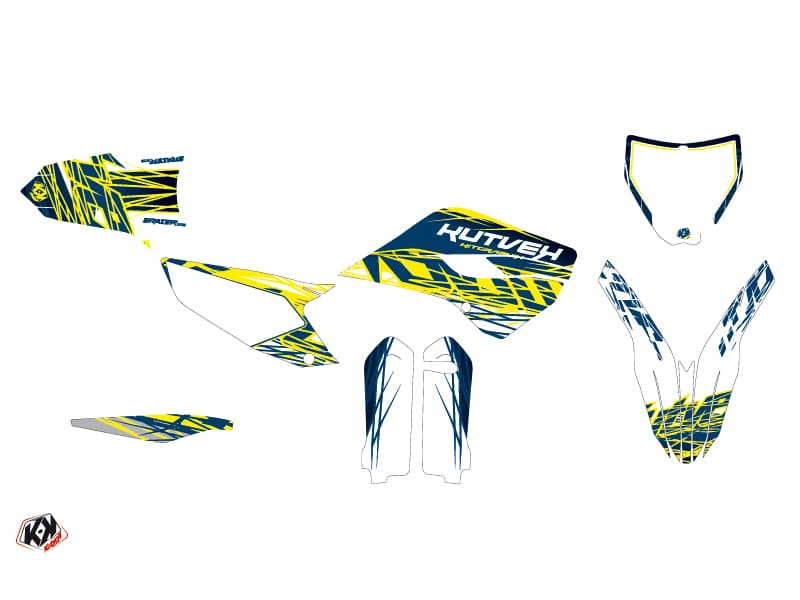 deko-set moto-cross eraser husqvarna fc 450 gelb blau | Husqvarna | Kutvek - View 2