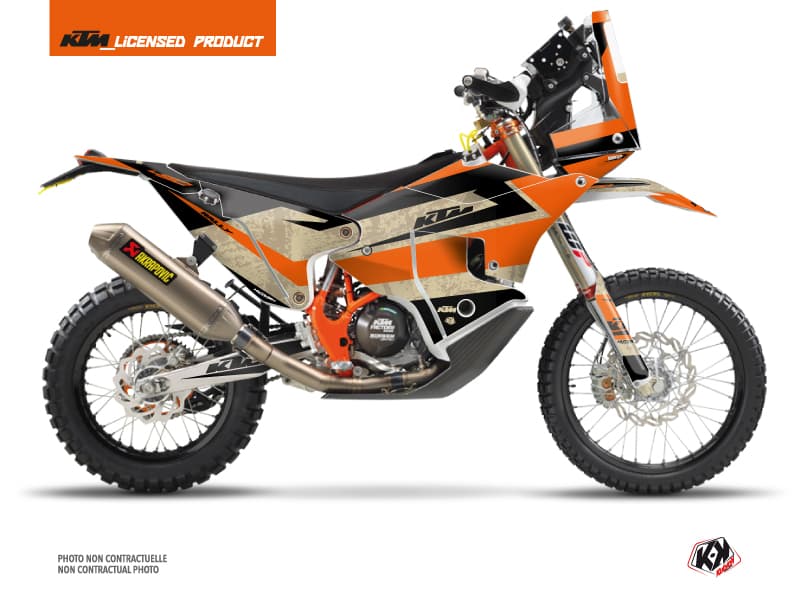 Kit graphique Motocross Eskap KTM 450 Rally Orange Sable