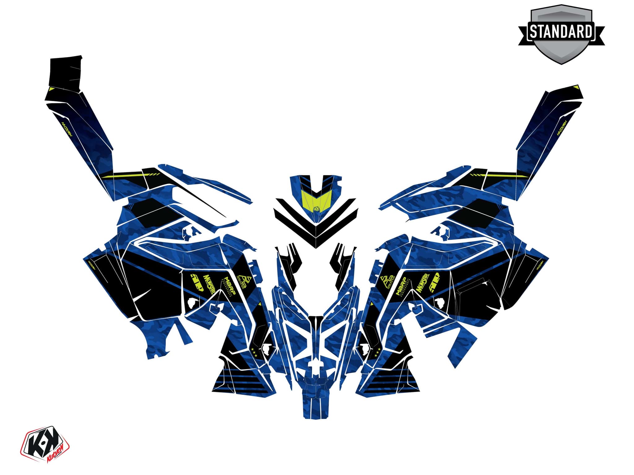 kit de decoración motonieve polaris 600r race sled faceoff azul | Polaris | Kutvek - View 2
