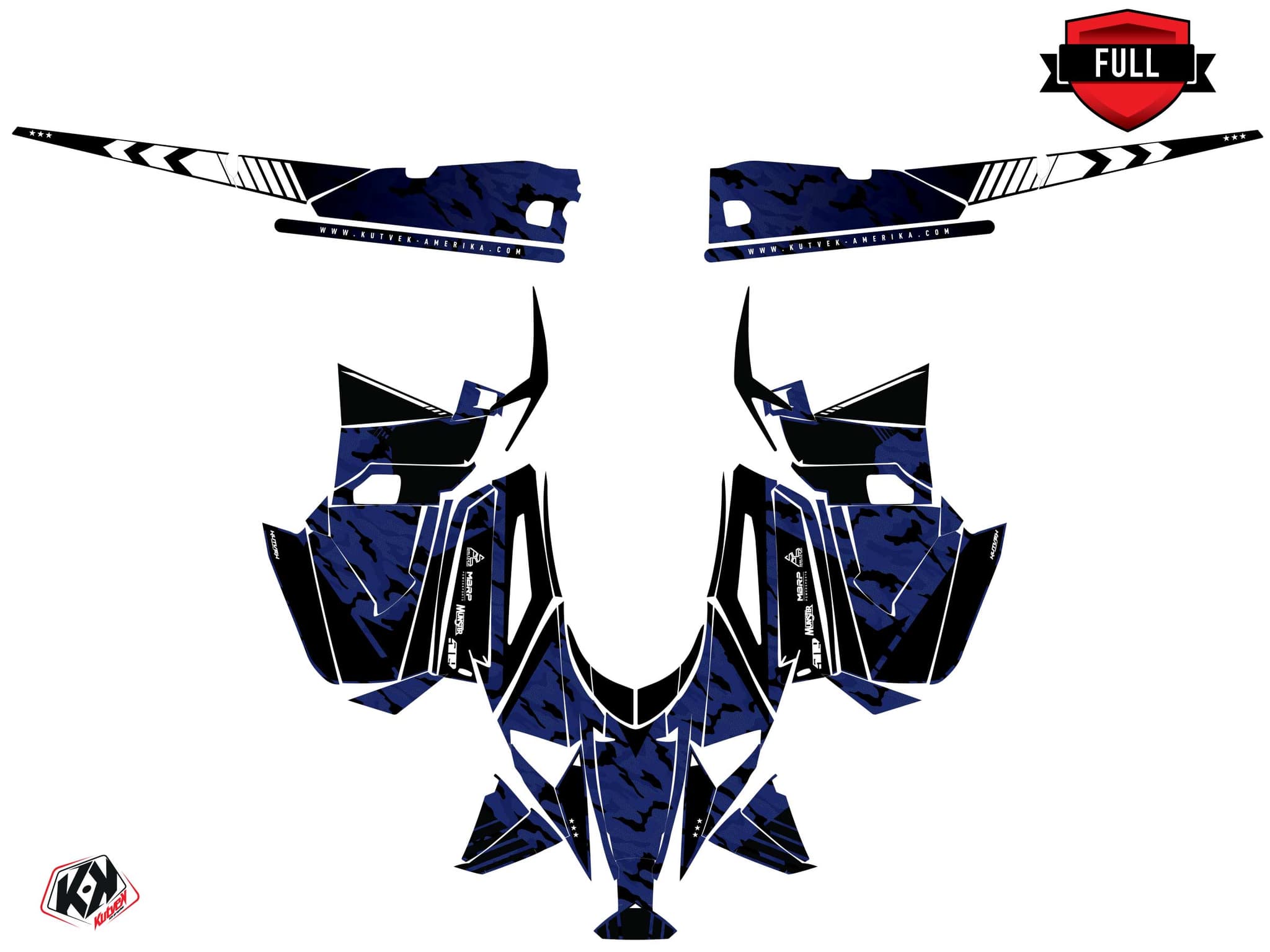 Snowmobile YAMAHA PHAZER FACEOFF Blue graphic kit | Yamaha | Kutvek - View 5