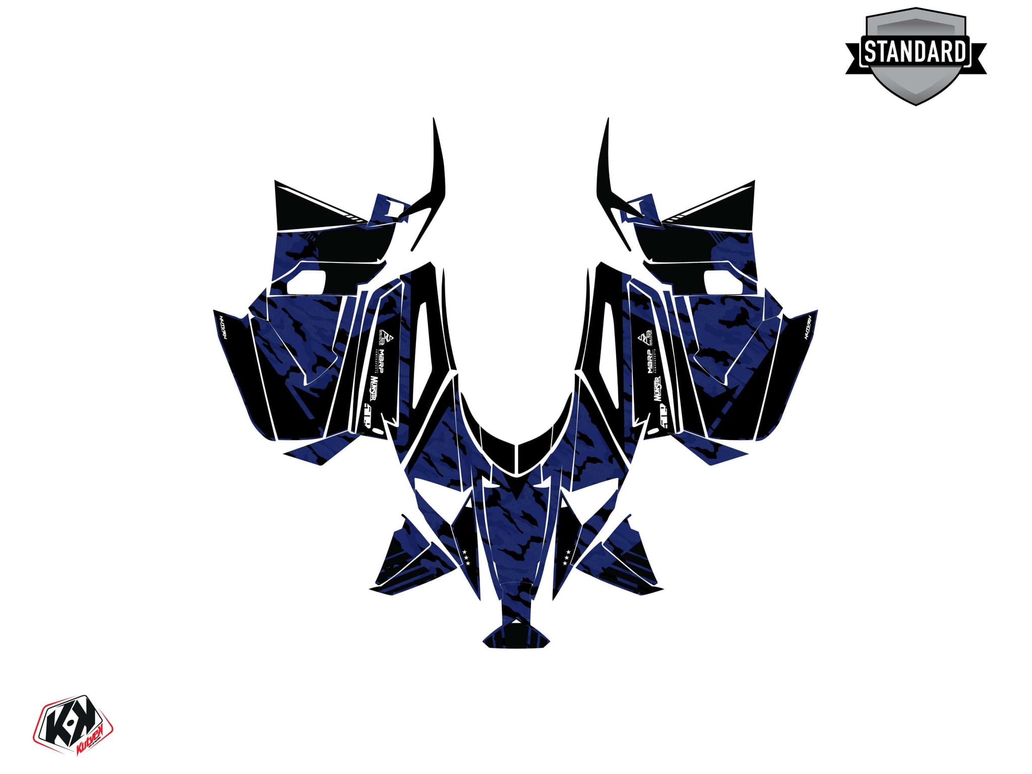 Kit graphique Motoneige YAMAHA APEX FACEOFF Bleu | Yamaha | Kutvek - View 2