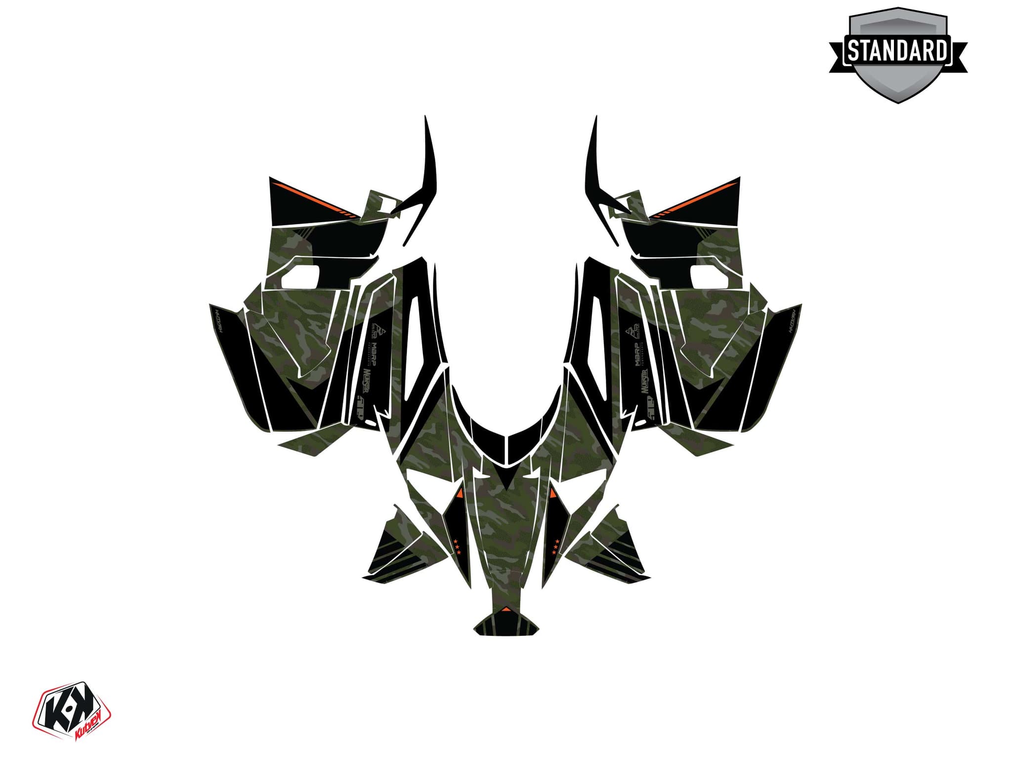 snowmobile yamaha apex faceoff khaki  graphic kit | Yamaha | Kutvek - View 2