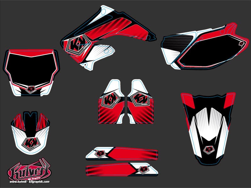 Graphic Kit Dirt Bike Factory Honda 250 CR | Honda | Kutvek - View 2