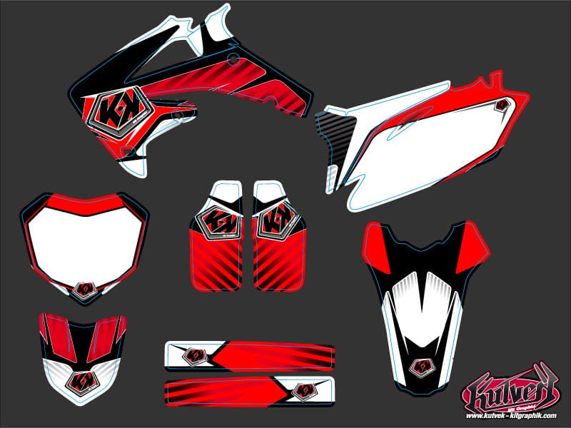 Graphic Kit Dirt Bike Factory Honda 450 CRF | Honda | Kutvek - View 2