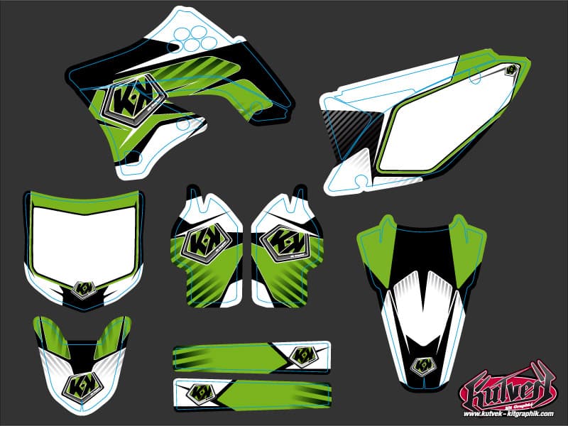Kawasaki 450 KXF Dirt Bike Factory Graphic Kit | Kawasaki | Kutvek - View 2