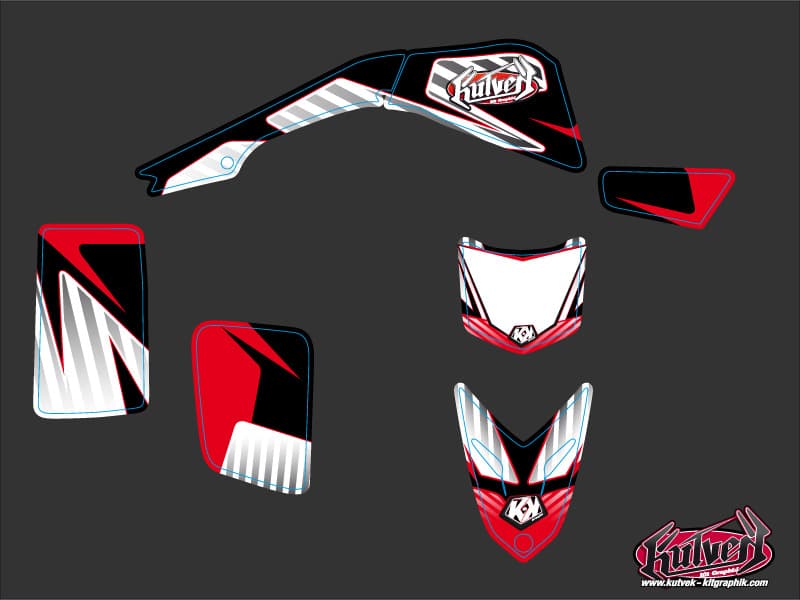 kit graphique quad yamaha blaster 200 factory rouge | Yamaha | Kutvek - View 2