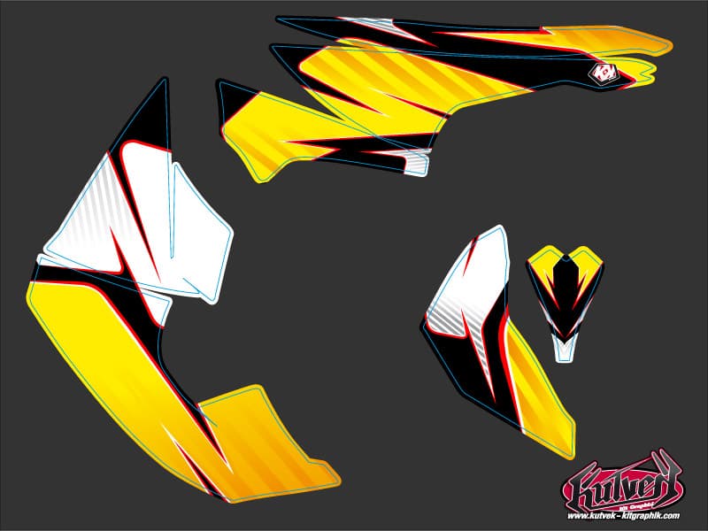 kit graphique quad can-am renegade factory jaune | Can am | Kutvek - View 2