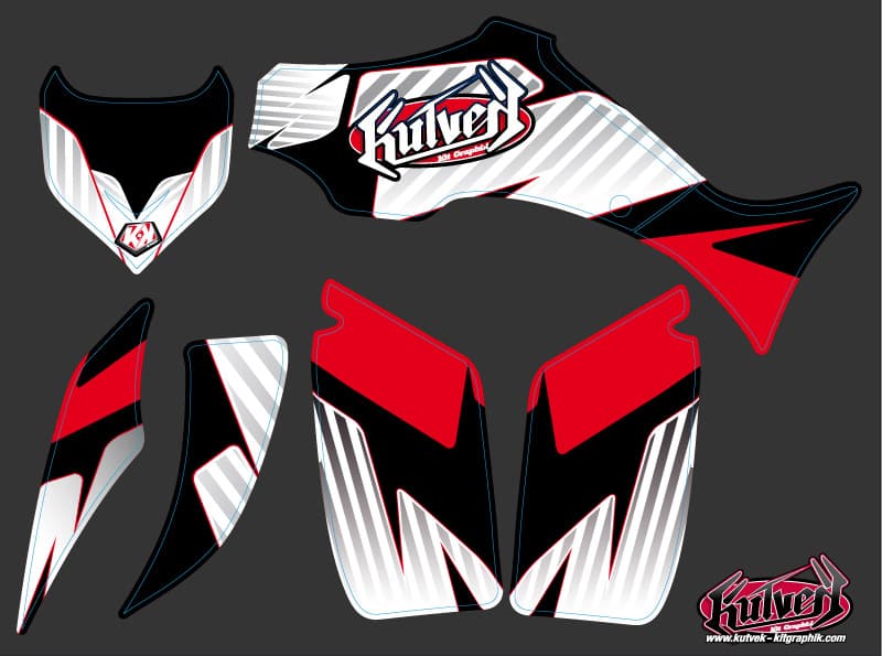 kit graphique quad yamaha wolverine 350 factory rouge | Yamaha | Kutvek - View 2