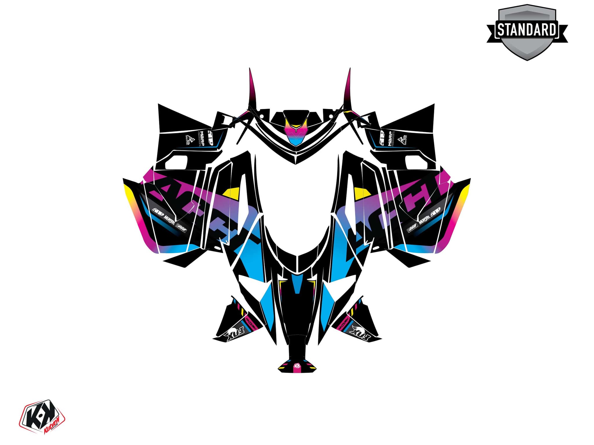 Snowmobile ARCTIC CAT BLAST FADE Colors graphic kit | Arctic Cat | Kutvek - View 2
