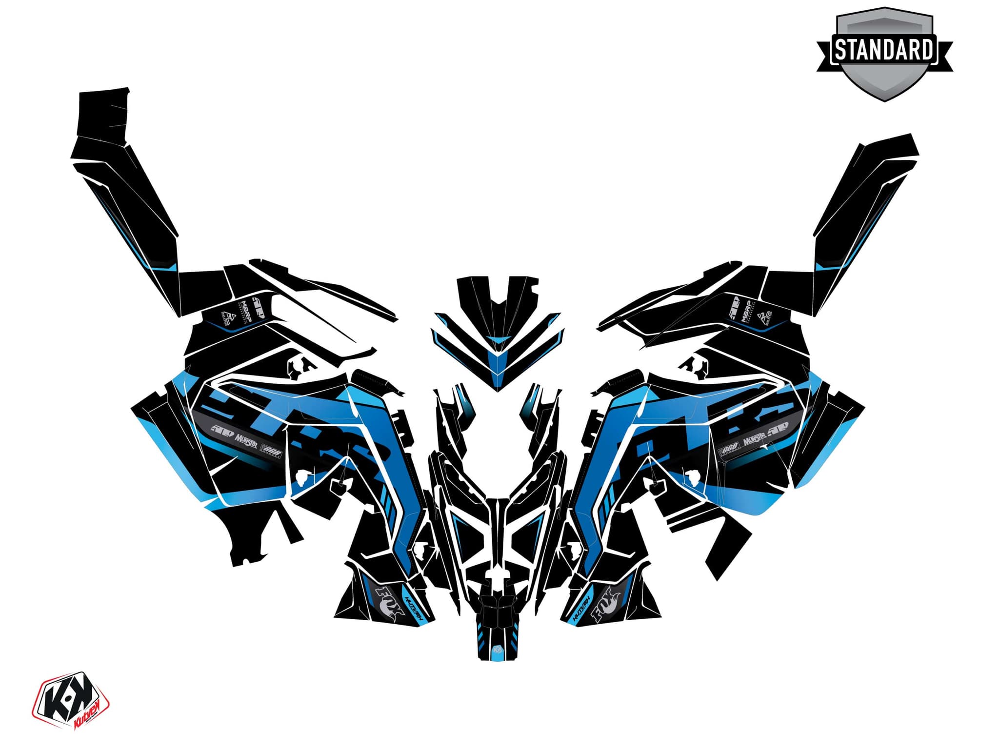kit de decoración motonieve polaris 600r race sled fade azul | Polaris | Kutvek - View 2