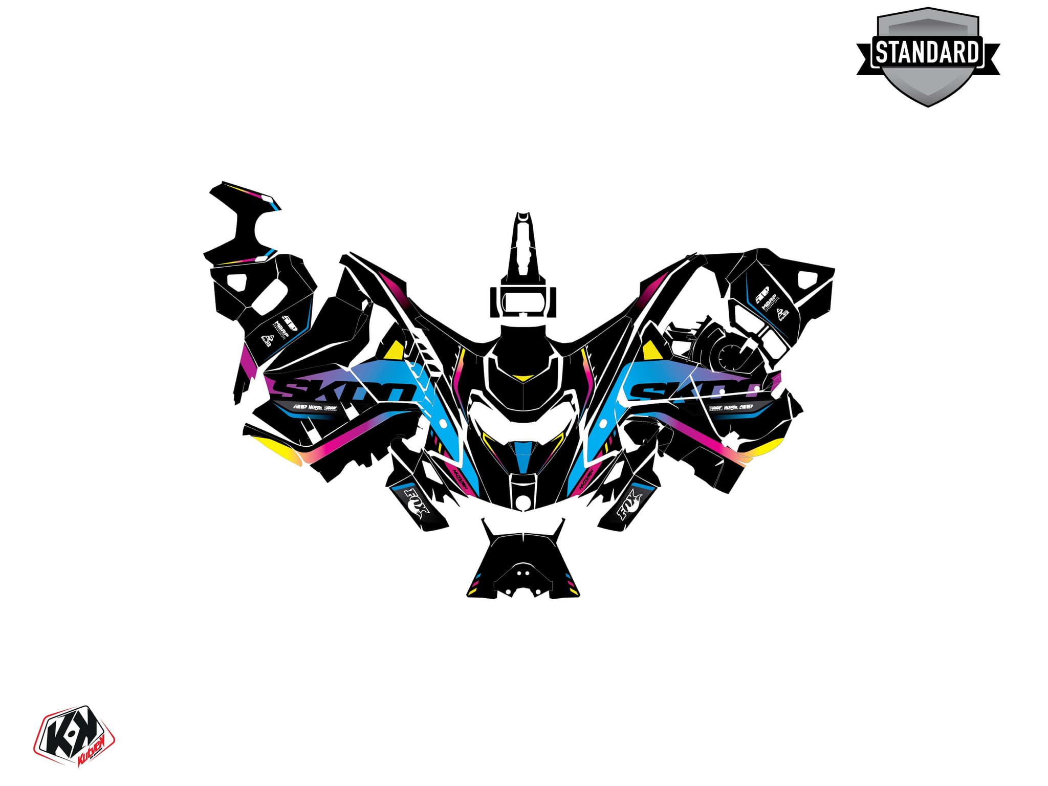 Kit graphique Motoneige SKIDOO BACKCOUNTRY 600R E-TEC FADE Colors | Skidoo | Kutvek - View 2