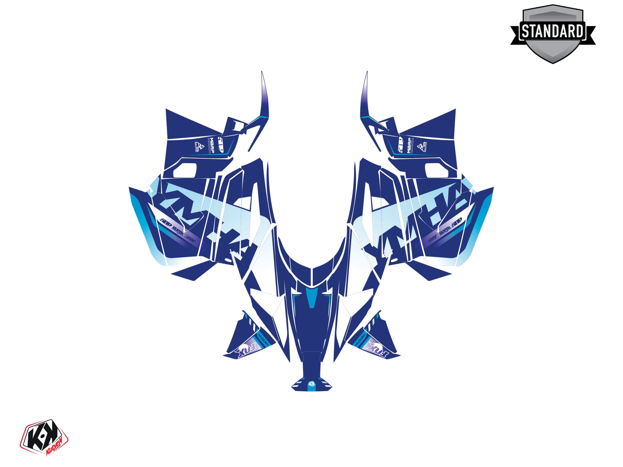 snowmobile yamaha apex fade blue  graphic kit | Yamaha | Kutvek - View 2
