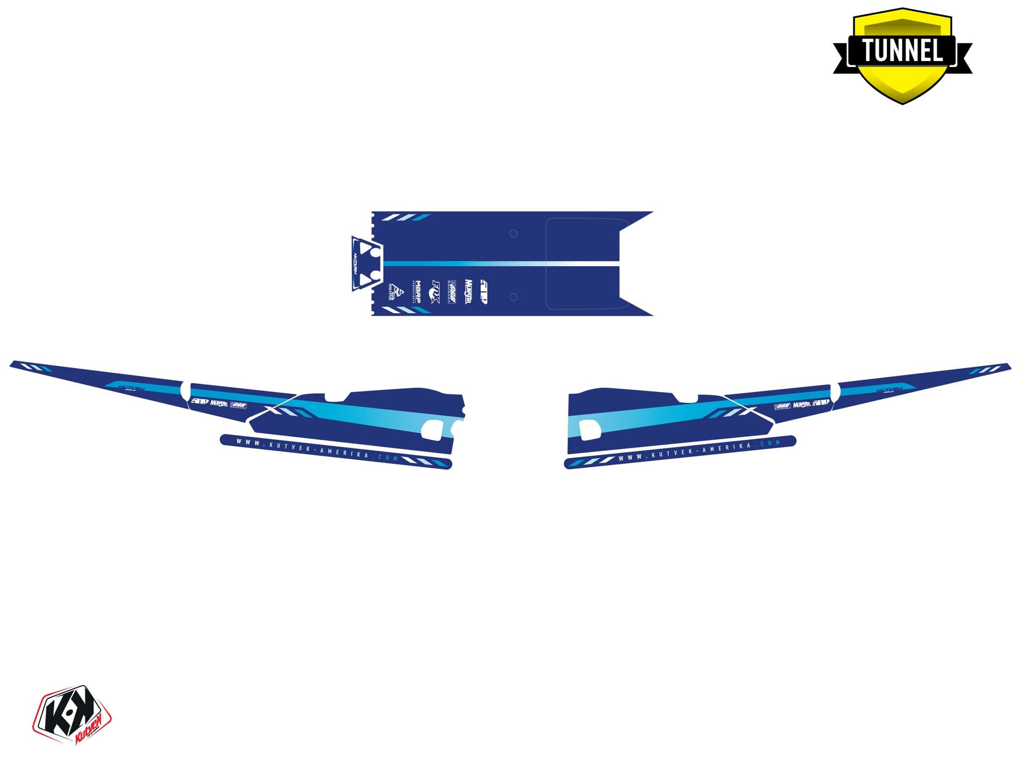 kit graphique motoneige yamaha mountain max fade bleu | Yamaha | Kutvek - View 5
