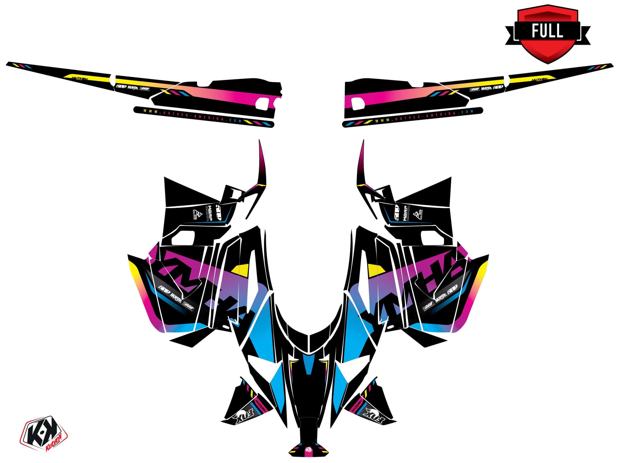 Snowmobile YAMAHA PHAZER FADE Colors graphic kit | Yamaha | Kutvek - View 3