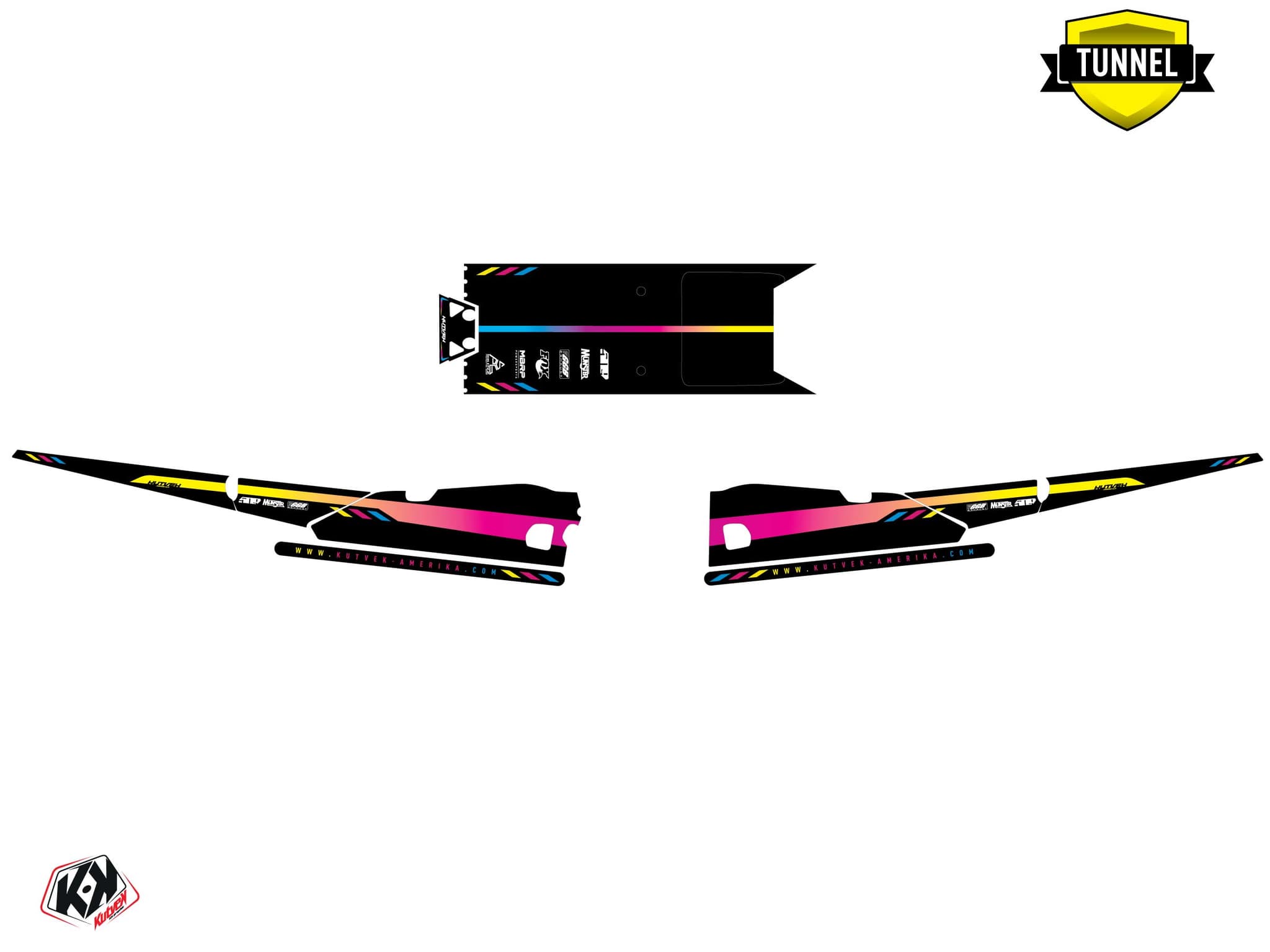 Snowmobile YAMAHA PHAZER FADE Colors graphic kit | Yamaha | Kutvek - View 5