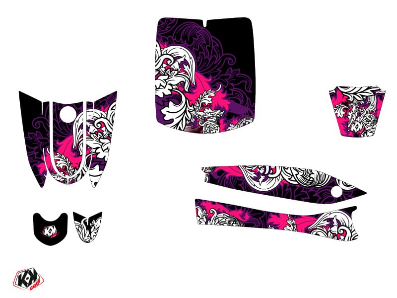 Kit graphique Scooter Fashion MBK Eco-3 Rose | MBK | Kutvek - View 2