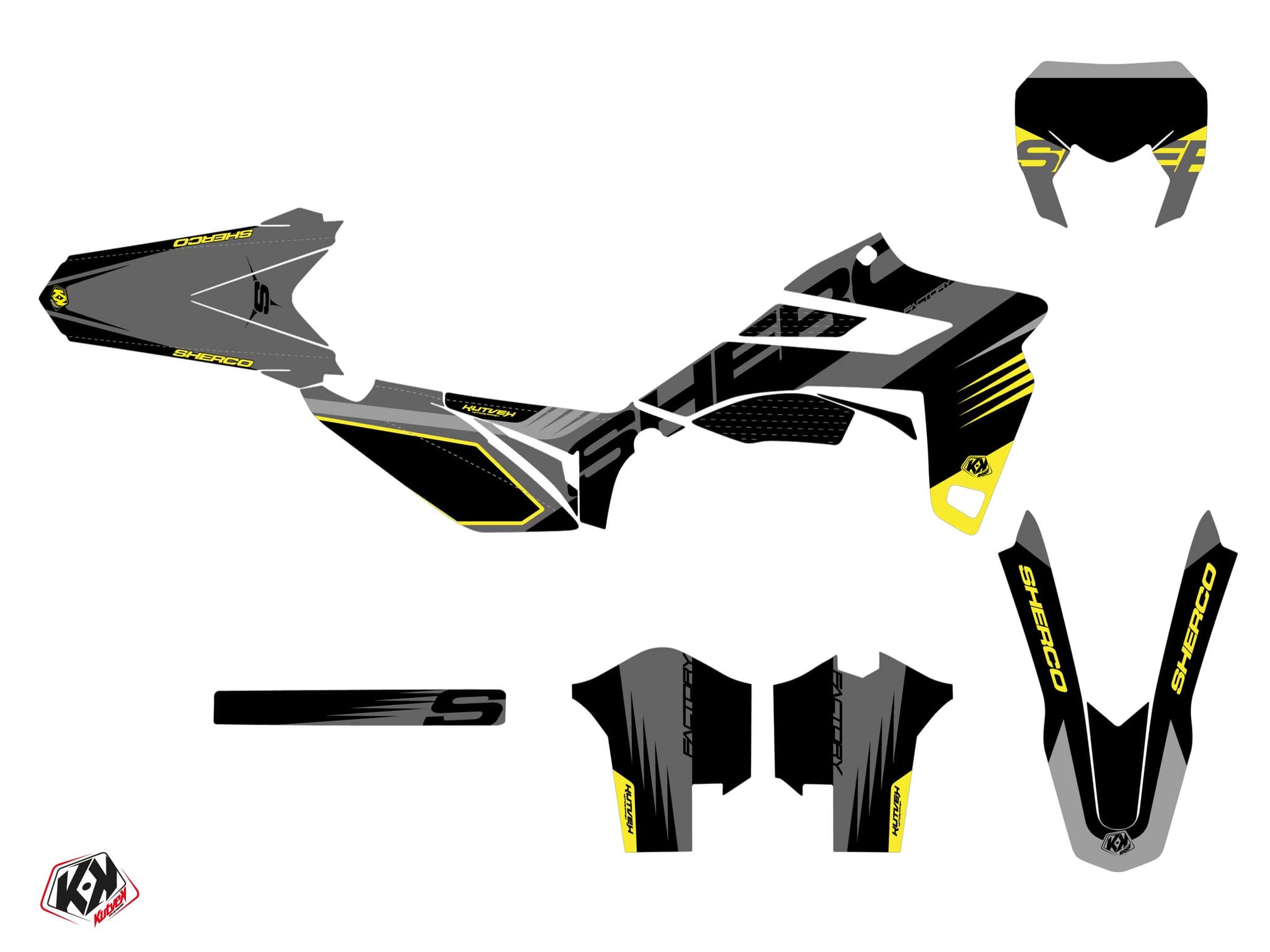 kit graphique 50cc fast sherco se 50 noir | Sherco | Kutvek - View 2