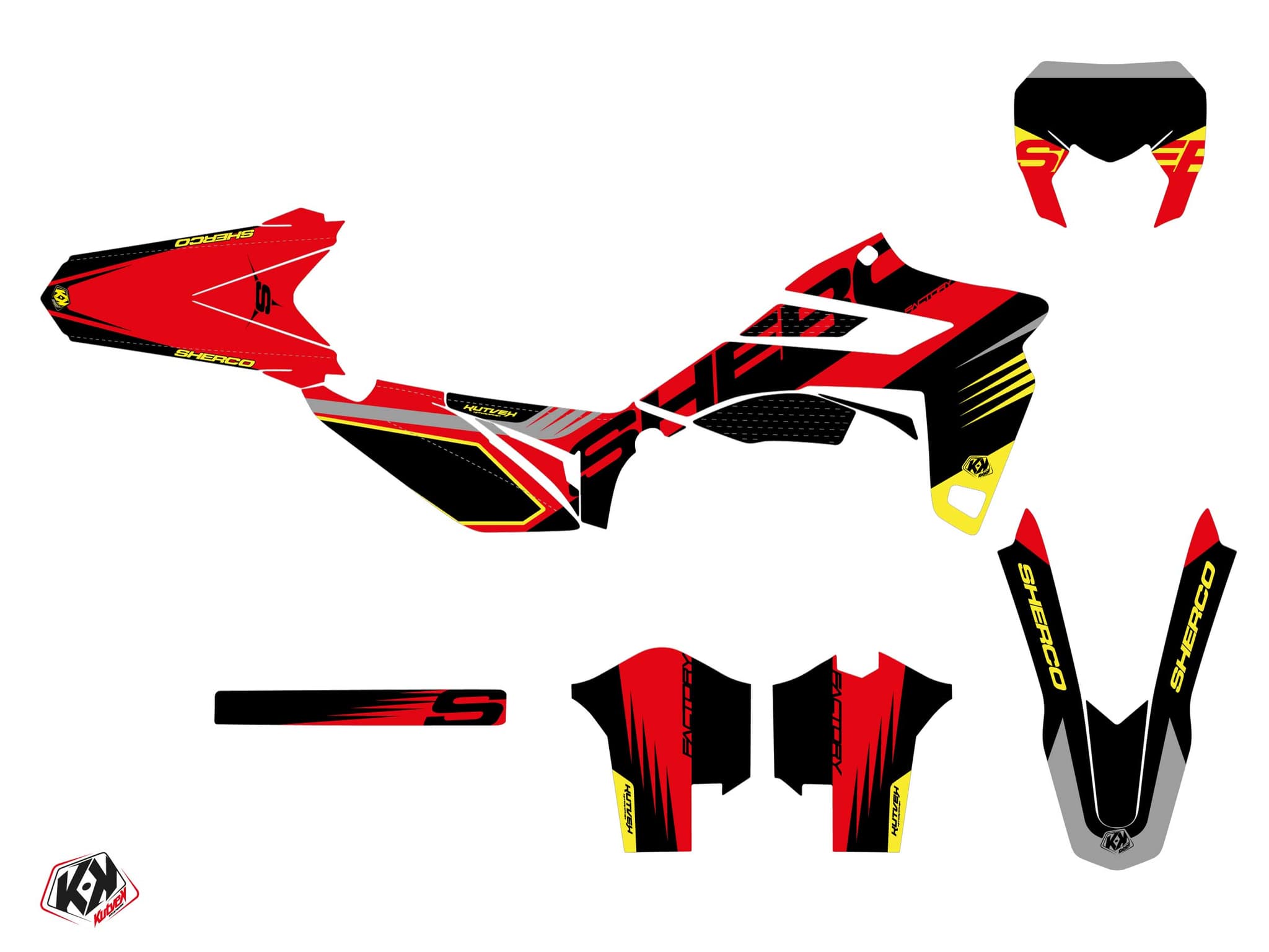 kit decorativo 50cc fast sherco se 50 rosso | Sherco | Kutvek - View 2