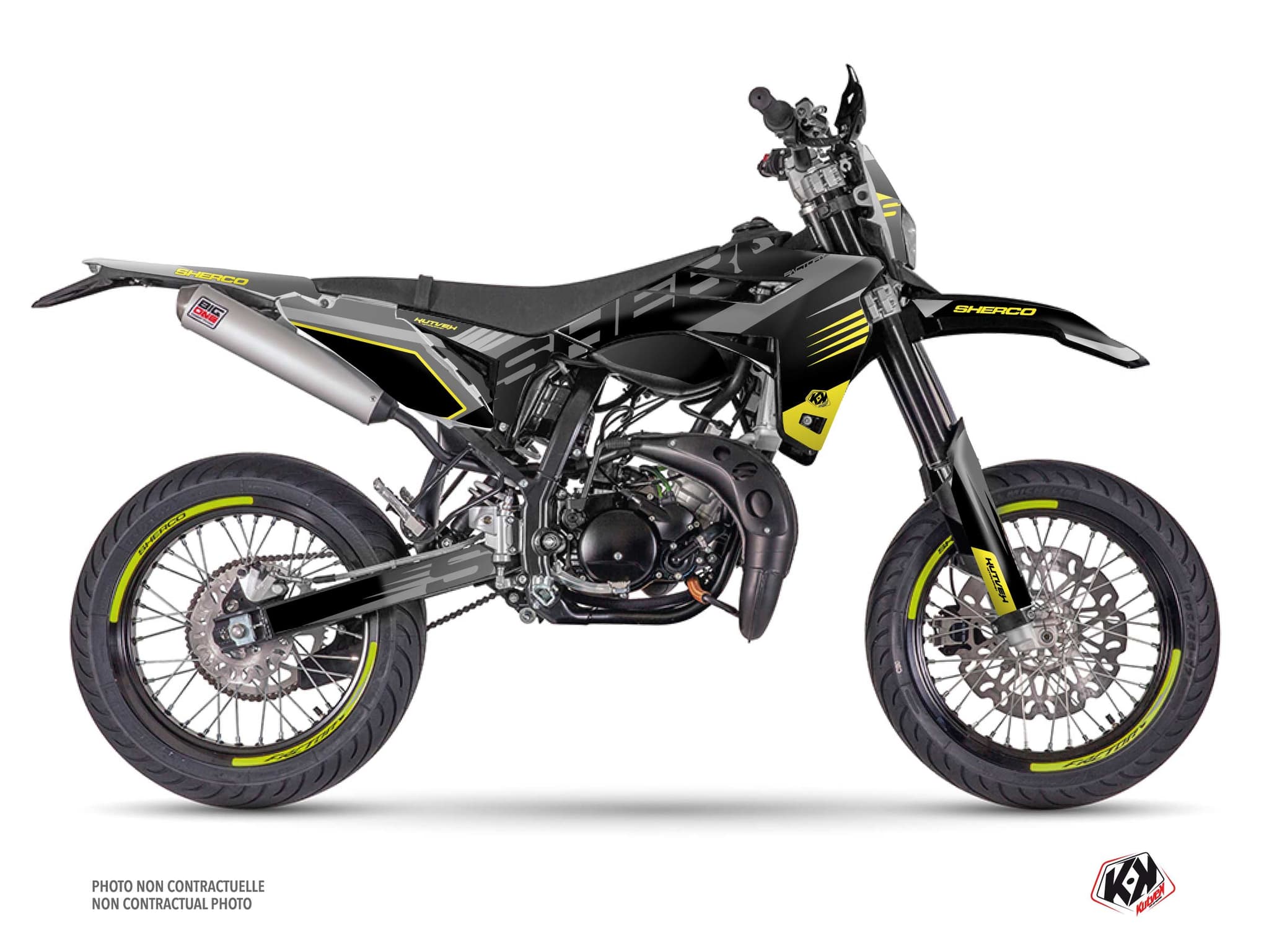 deko-set 50 ccm sherco sm rs fast schwarz 