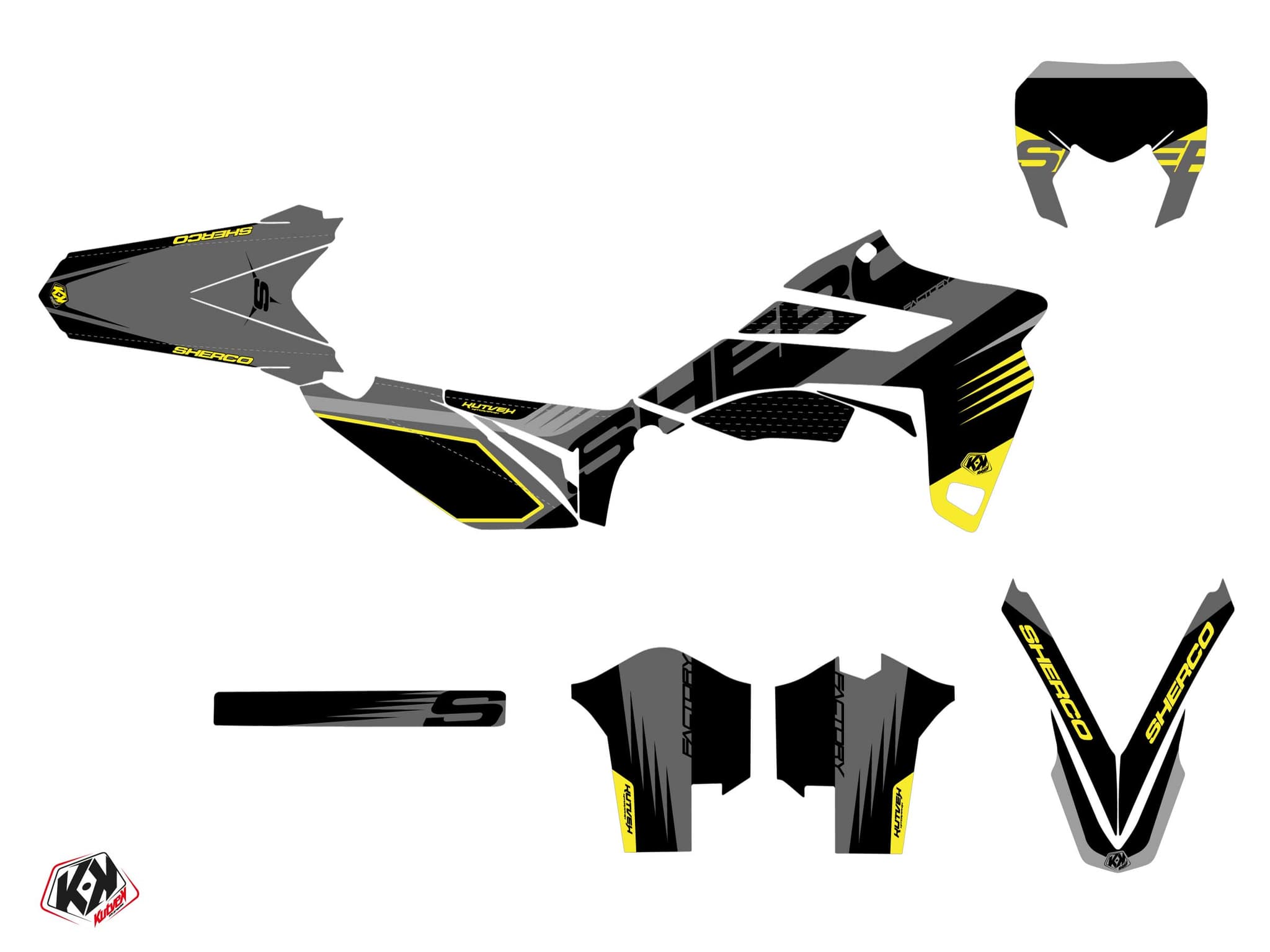 kit graphique 50cc fast sherco sm 50 noir | Sherco | Kutvek - View 2