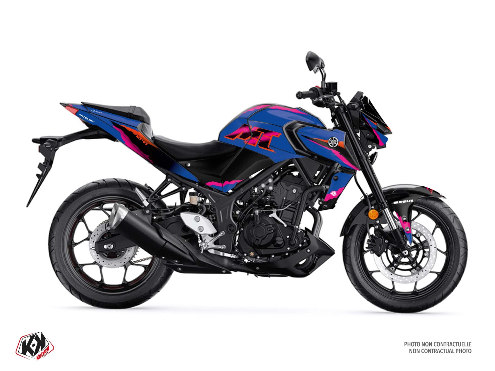 kit graphique moto yamaha mt 03 fifty bleu  