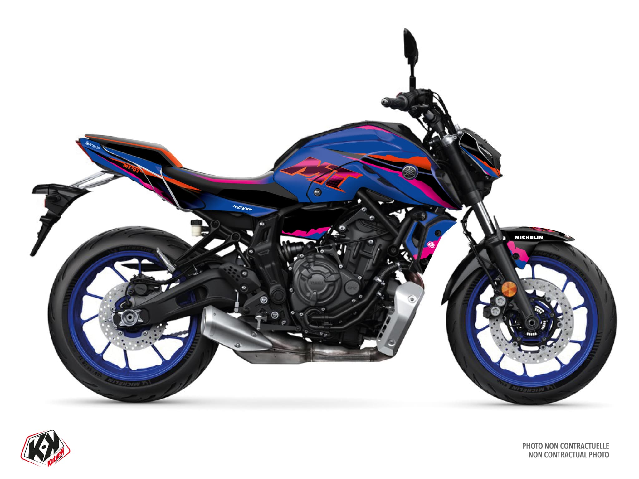 kit graphique moto yamaha mt 07 fifty bleu  