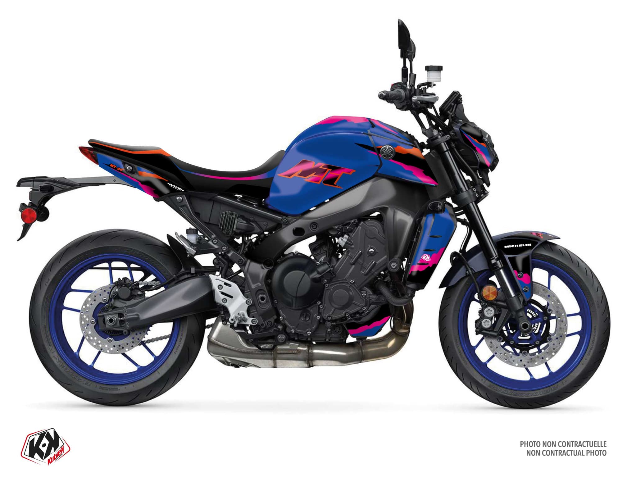 kit graphique moto yamaha mt 09 fifty bleu  