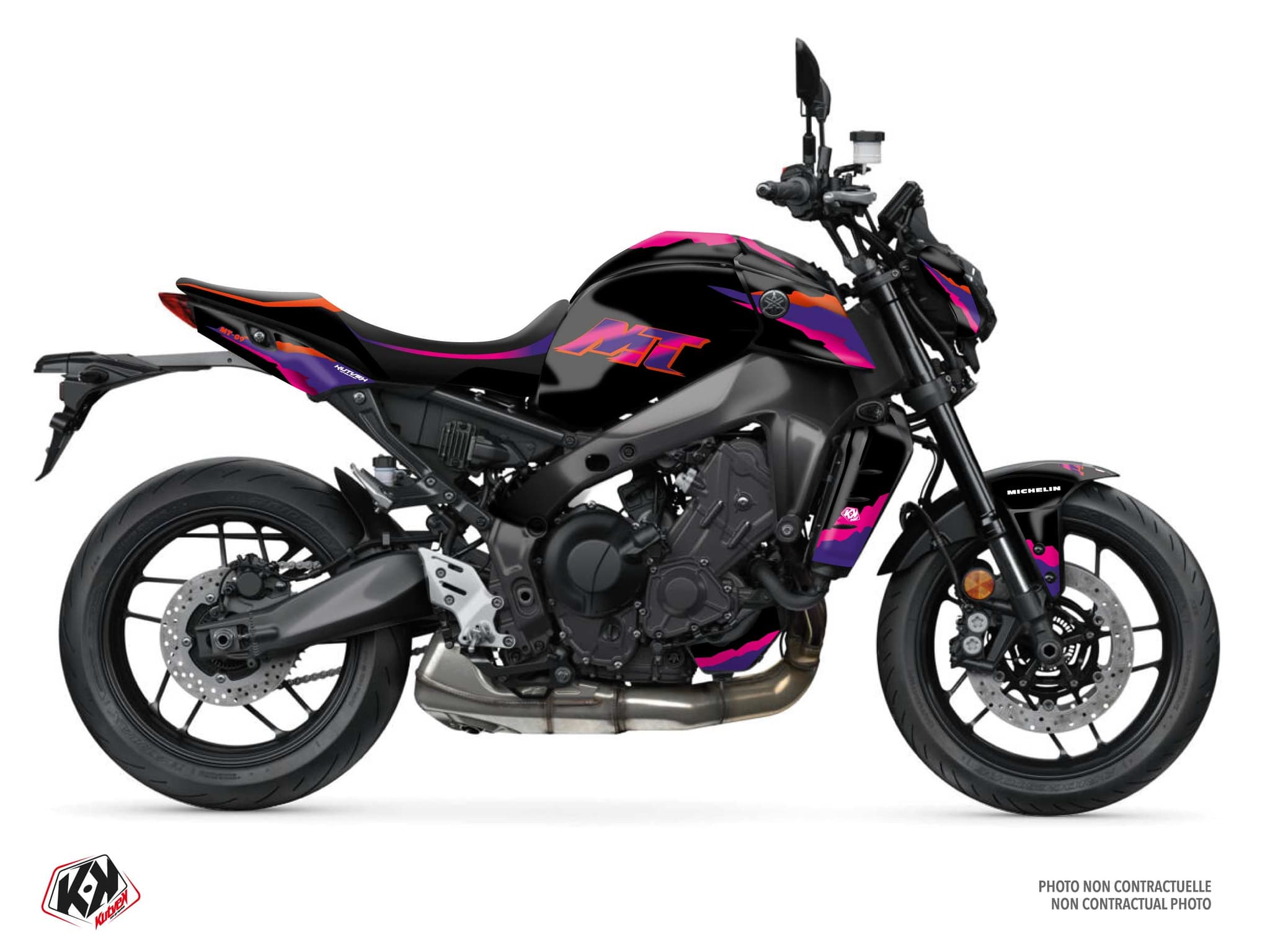 kit graphique moto yamaha mt 09 fifty noir  