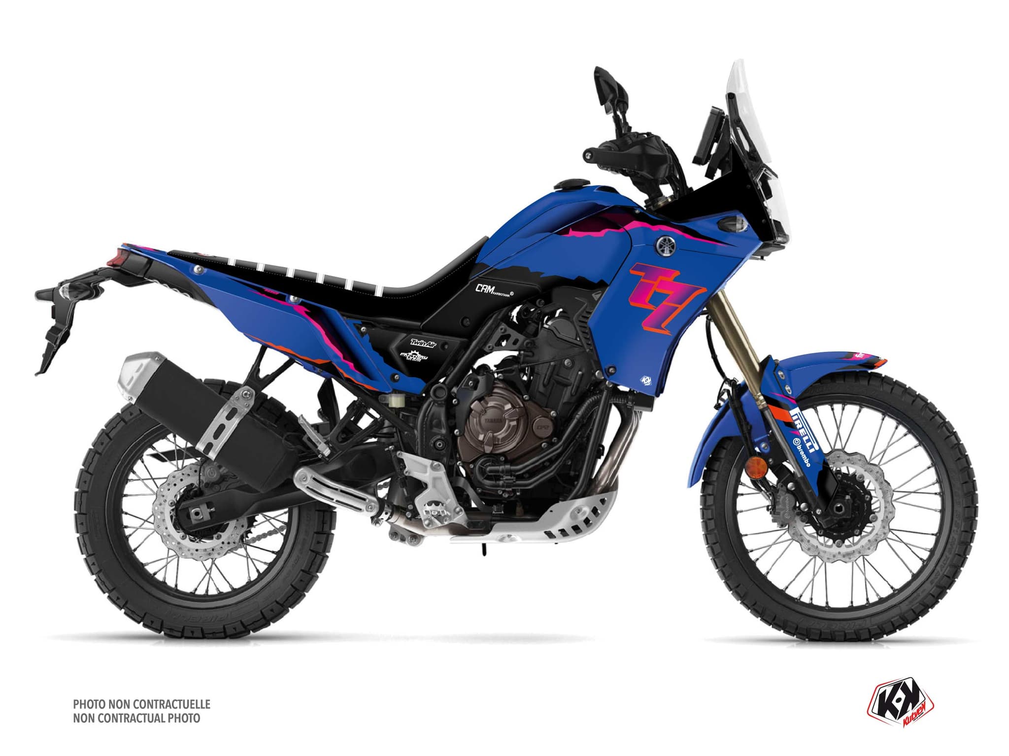 kit graphique moto yamaha tenere 700 fifty bleu  
