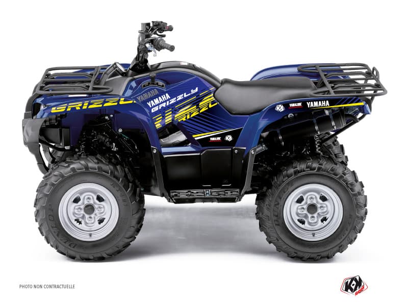 kit graphique quad flow yamaha 125 grizzly jaune
