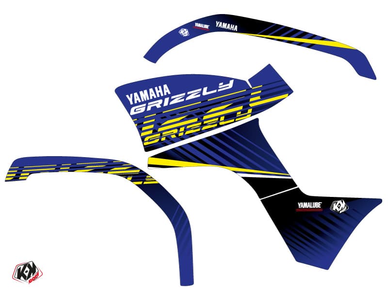 kit graphique quad flow yamaha 125 grizzly jaune | Yamaha | Kutvek - View 2
