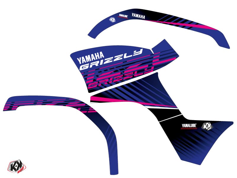 kit graphique quad flow yamaha 125 grizzly rose | Yamaha | Kutvek - View 2